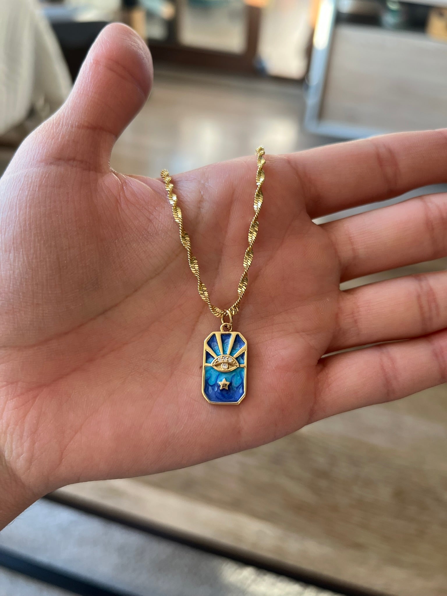 Collar Blue Eye Amulet