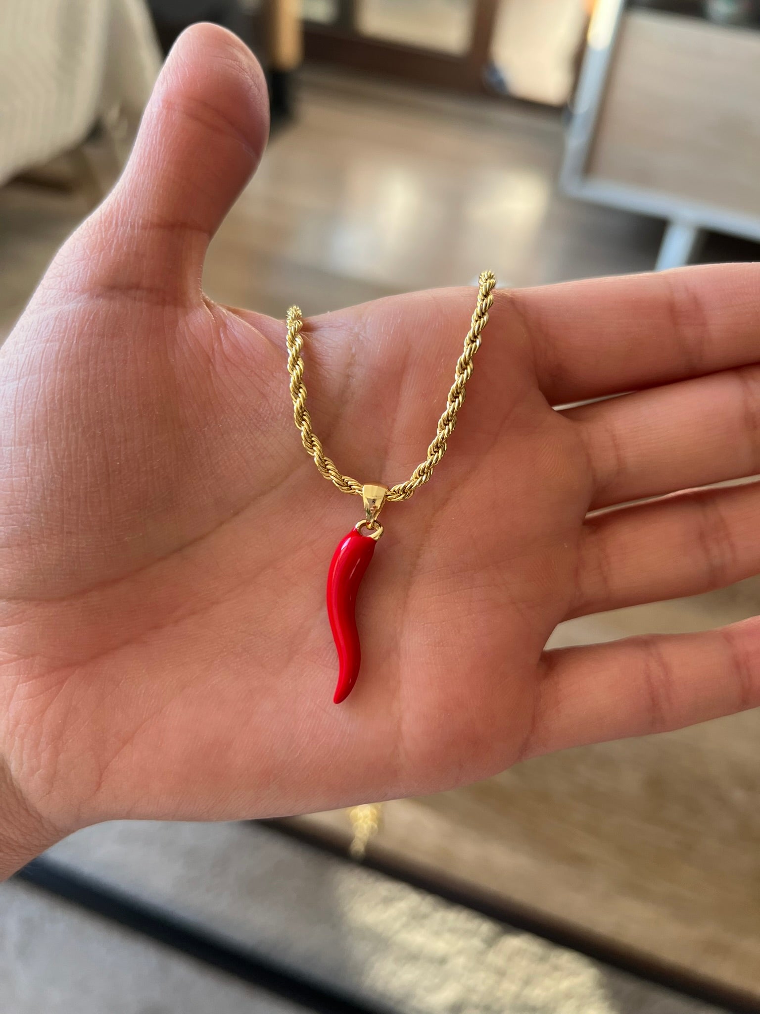 Collar Red Chili Amulet