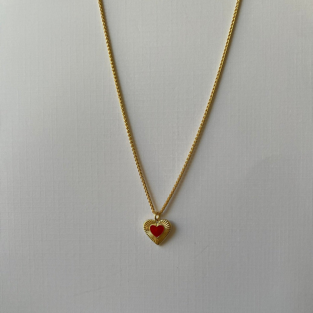 Collar Red Heart Glow