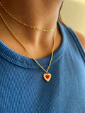 Collar Red Heart Glow