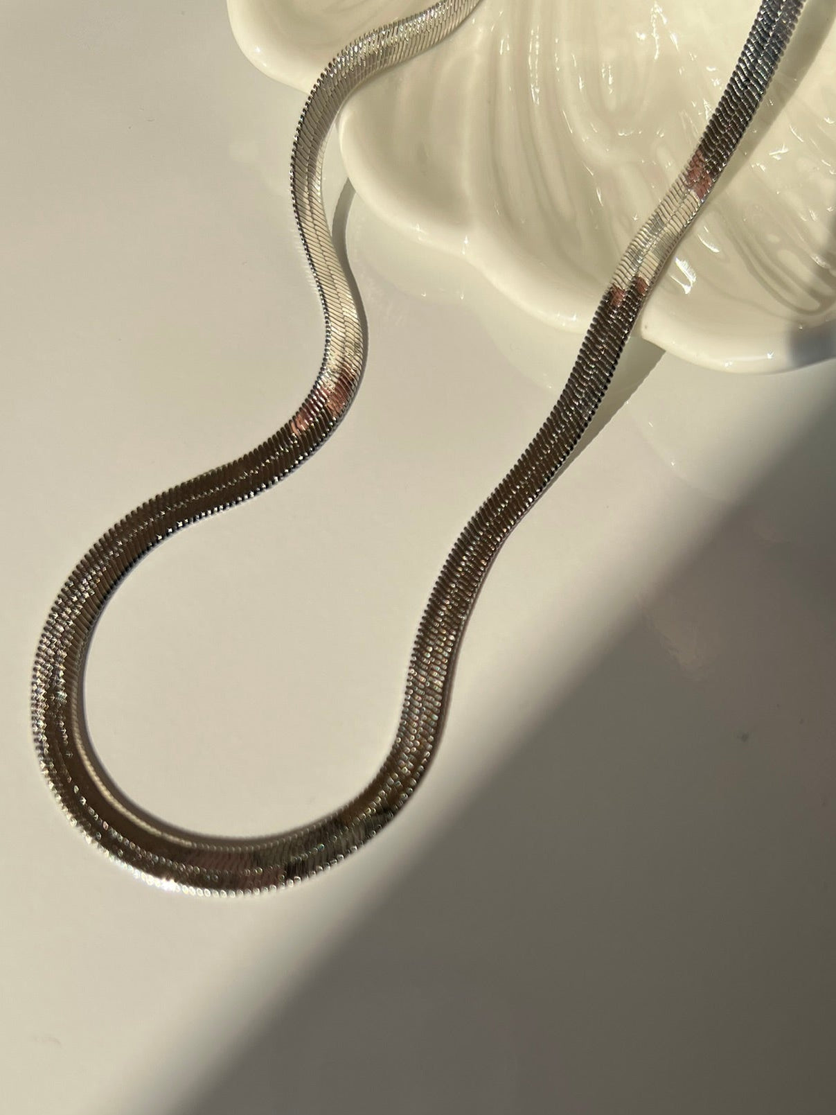 Cadena Serpiente Plateado