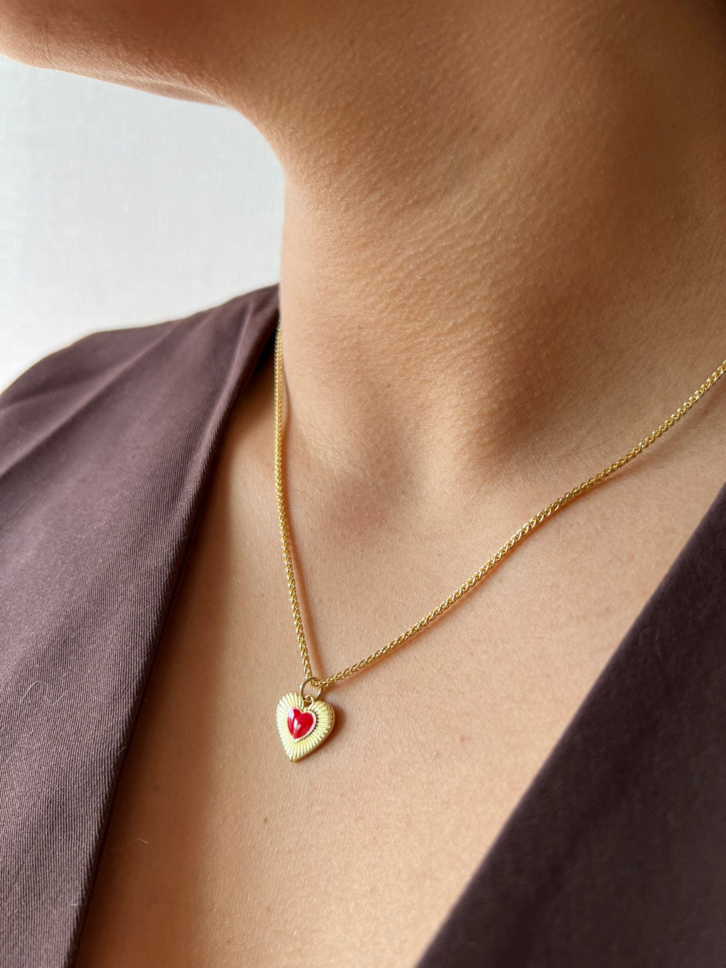 Collar Red Heart Glow