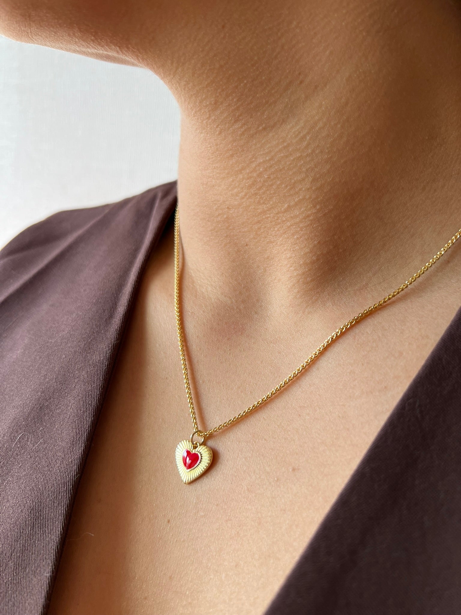 Collar Red Heart Glow