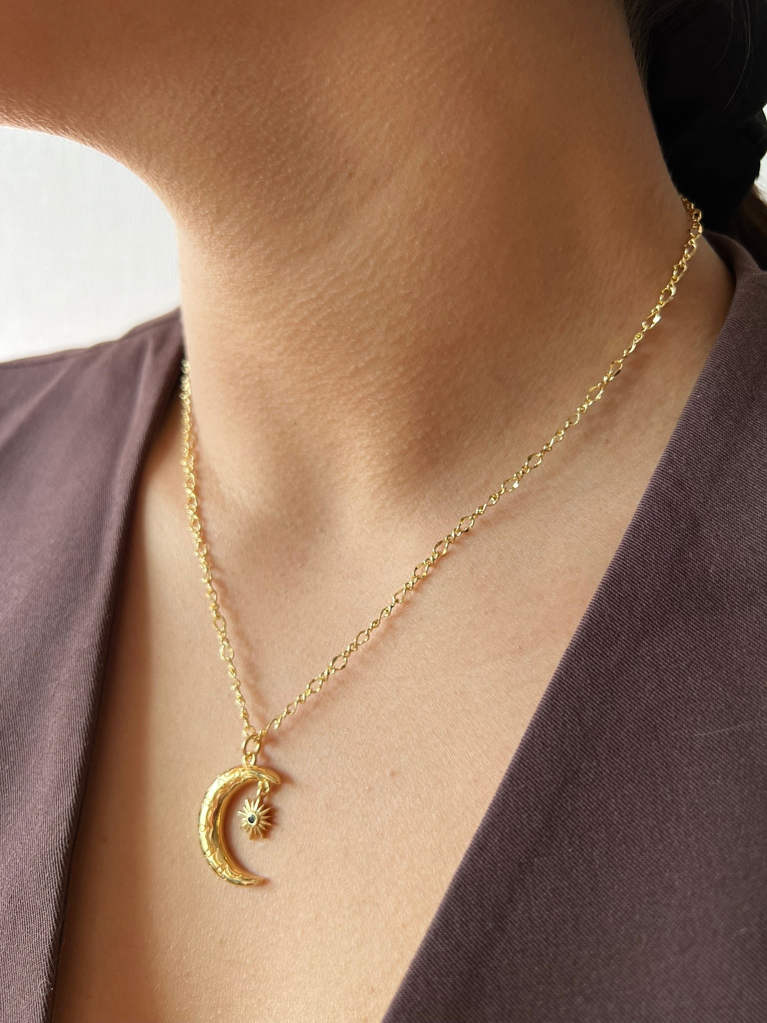 Collar Moon & Star Gold