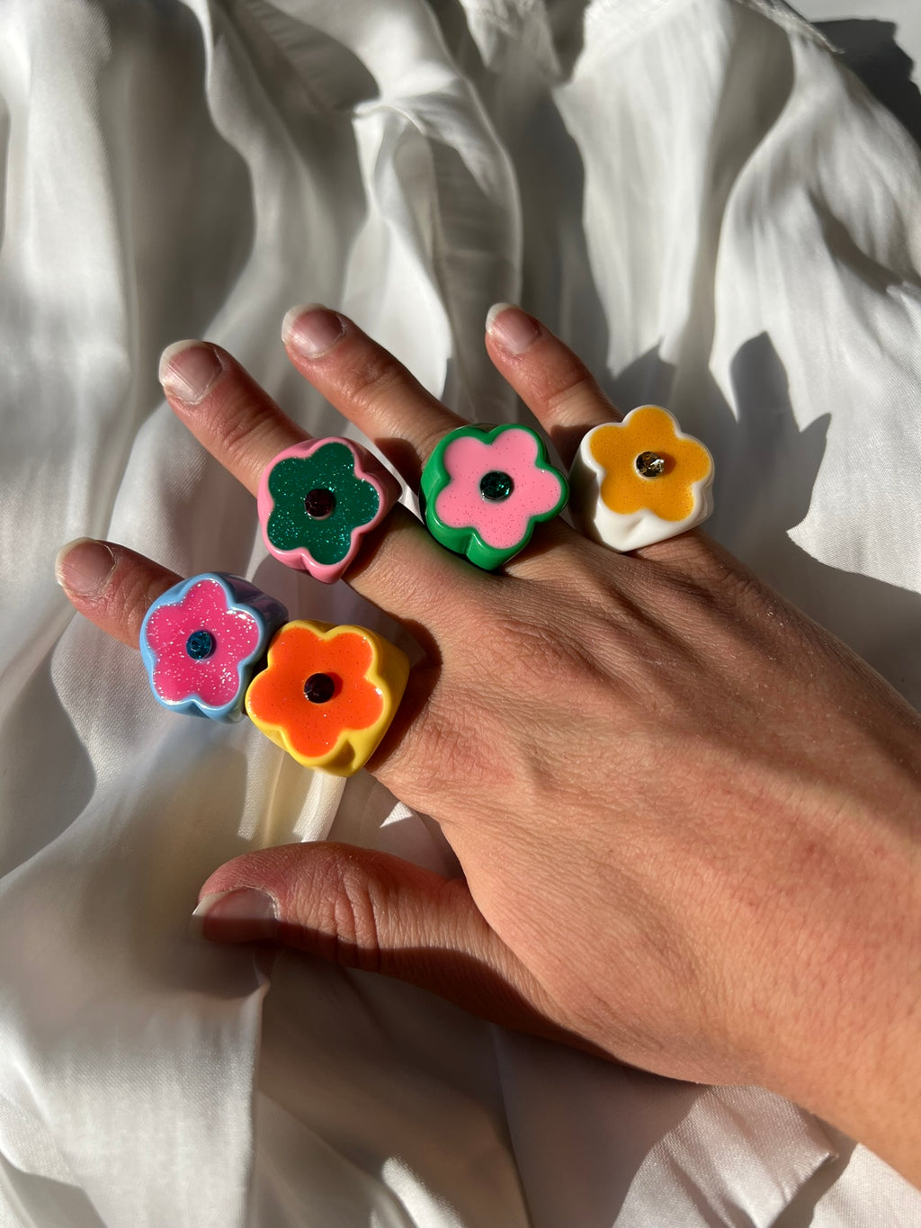 Anillos Flor Colores
