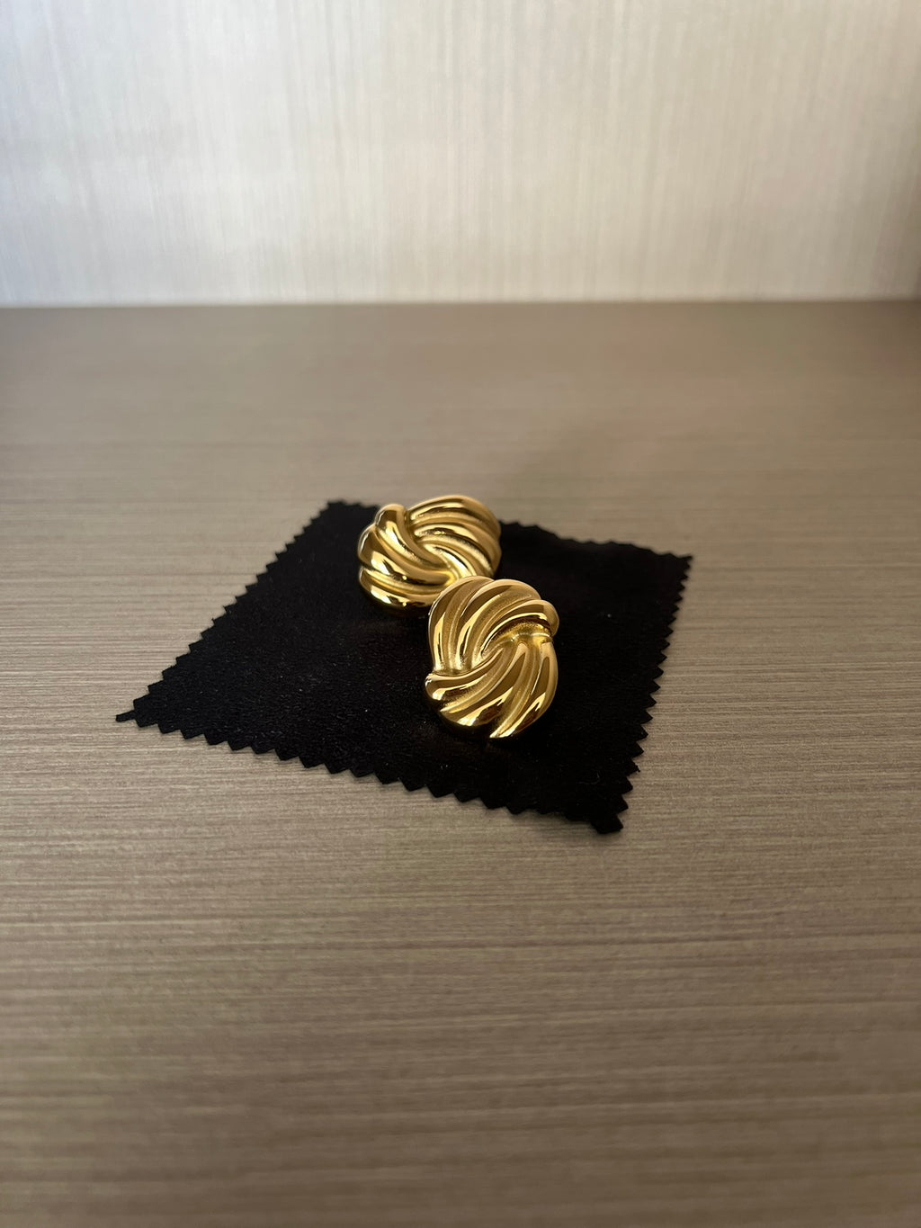 Aro Ondas Acero Inoxidable Baño Oro