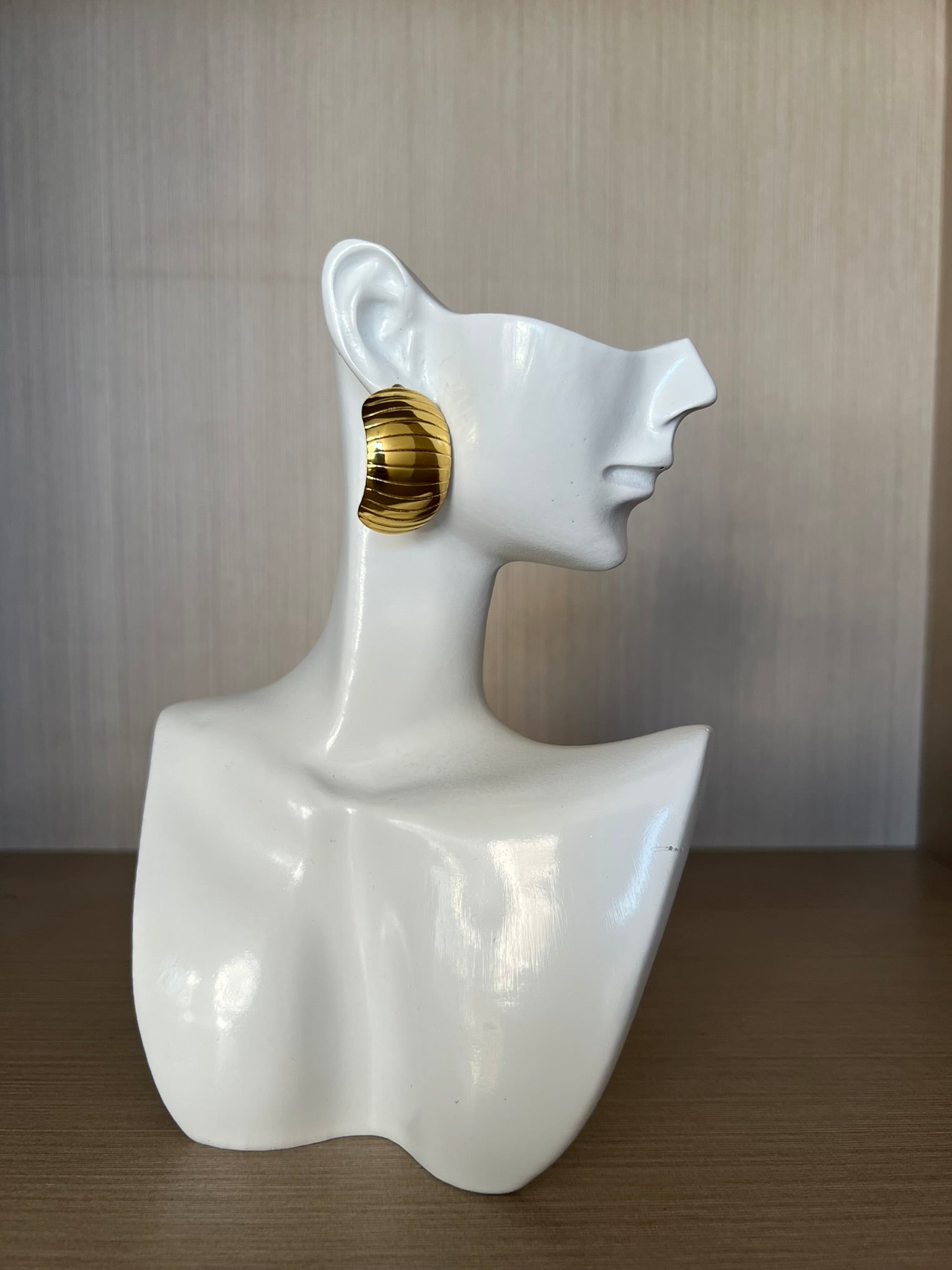 Aro Líneas Acero Inoxidable Baño Oro