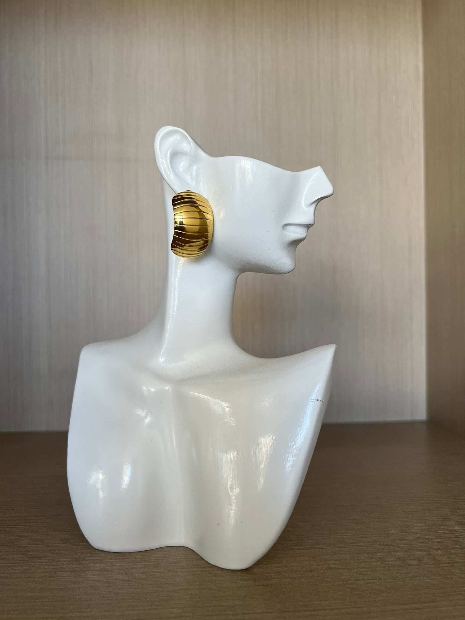 Aro Líneas Acero Inoxidable Baño Oro