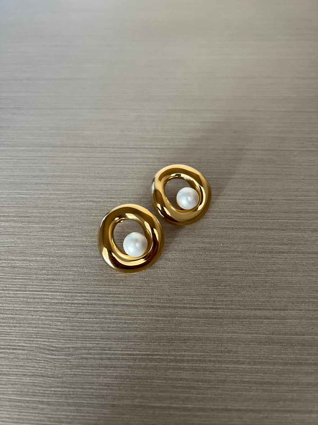 Aro Perla Acero Inoxidable Baño Oro