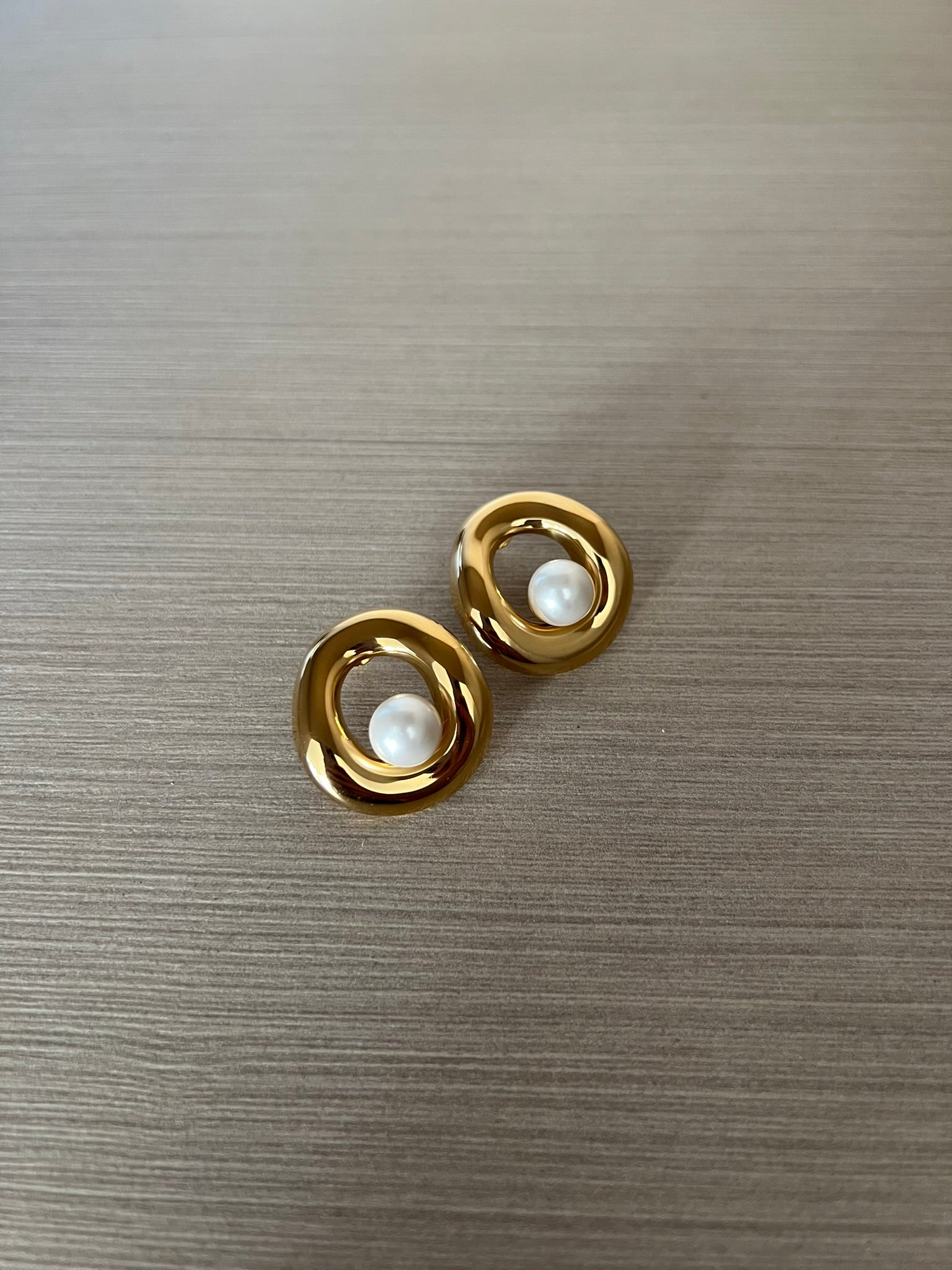 Aro Perla Acero Inoxidable Baño Oro
