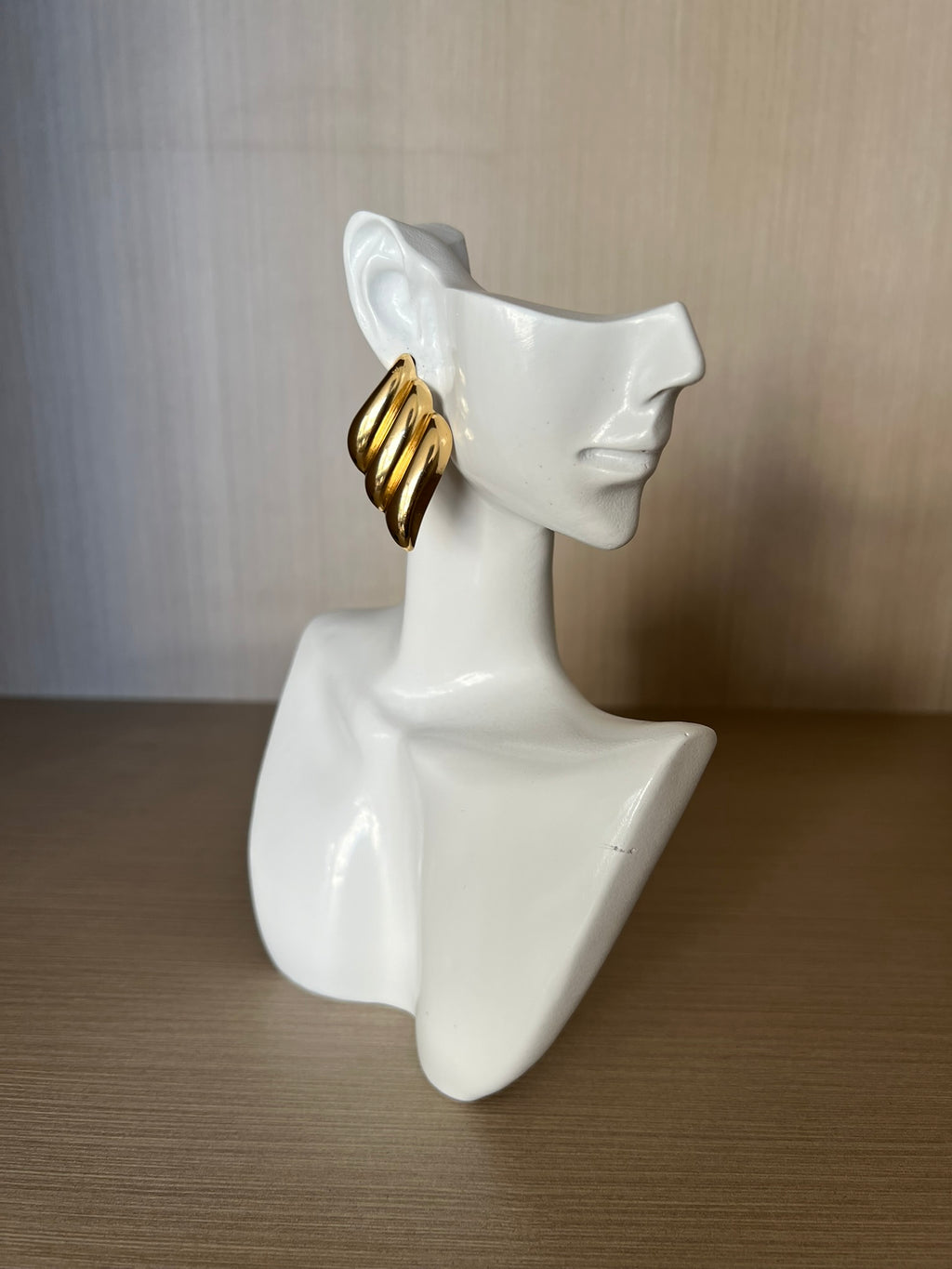 Aro Ondas Acero Inoxidable Baño Oro