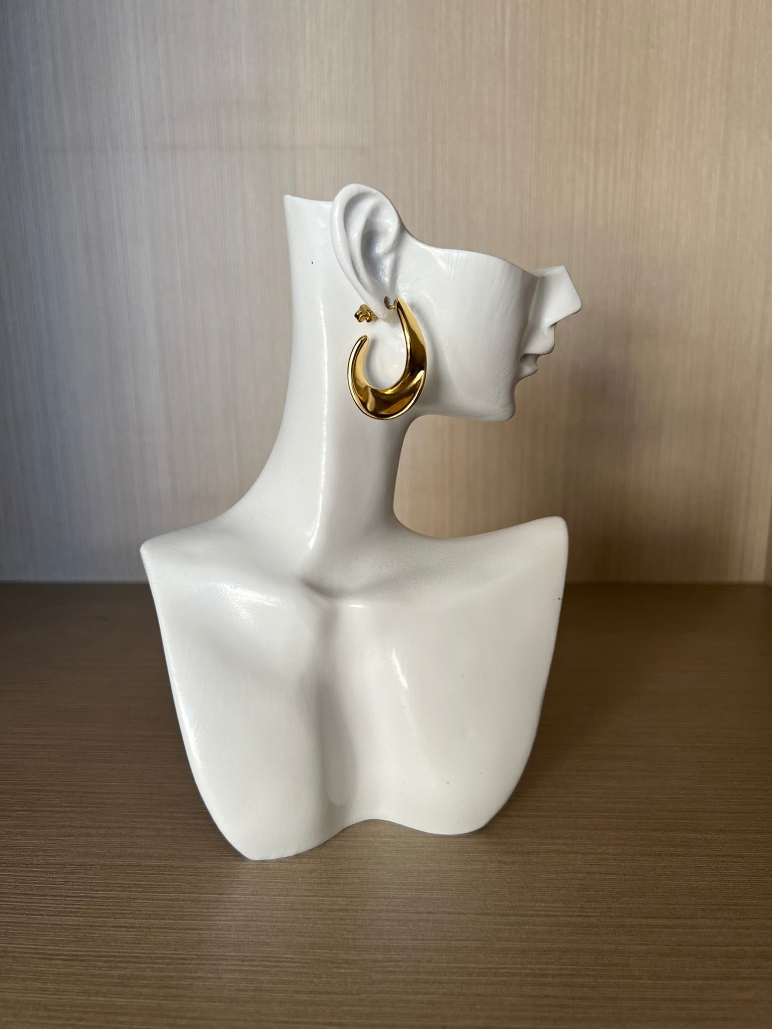 Aro Curva Acero Inoxidable Baño Oro